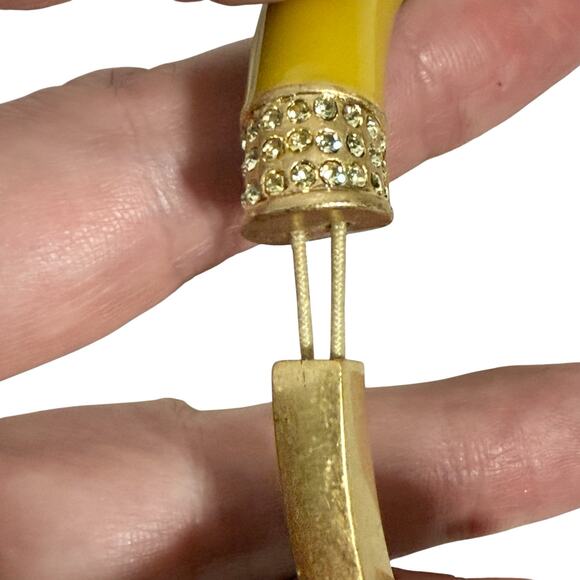 3/$20 Lia Sophia Set 2 Women's Goldtone & Enamel Rhinestones Chromatic Blacelets - Picture 8 of 8